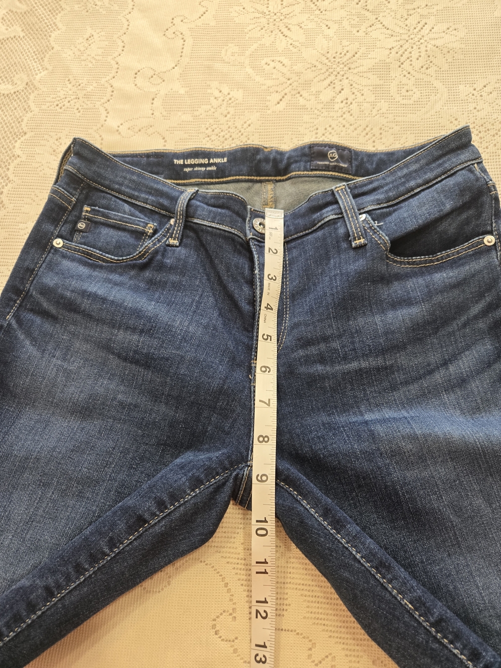 AG Adriano Goldschmied Dark Blue Skinny Jeans Sz 28R - Picture 4 of 6